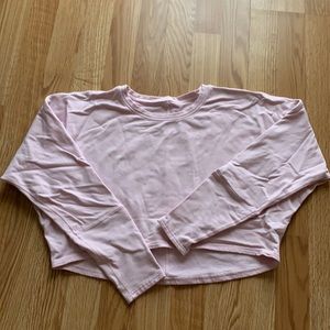Lululemon Cropped Crew in Pink